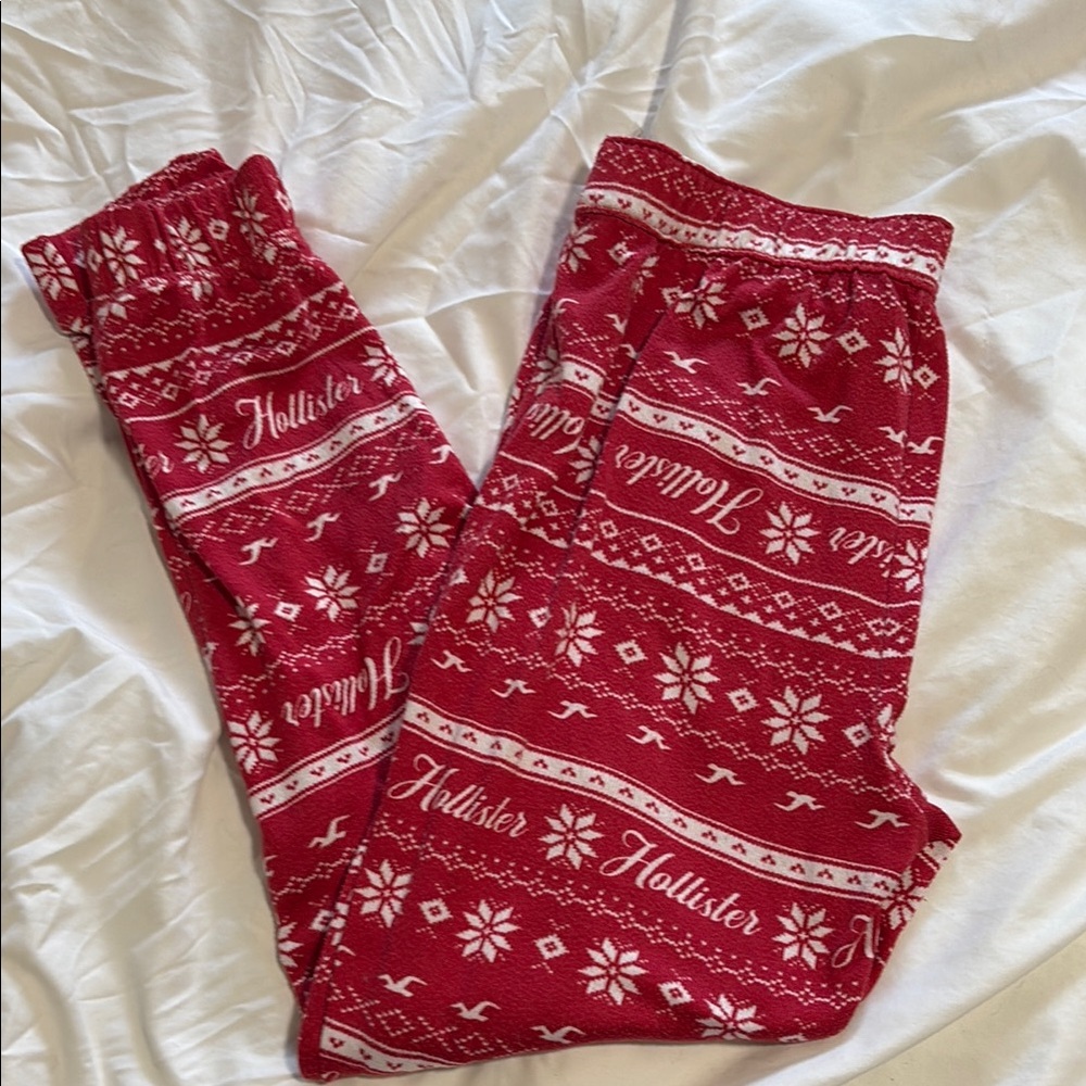 Hollister Red Patterned Pajama Pants